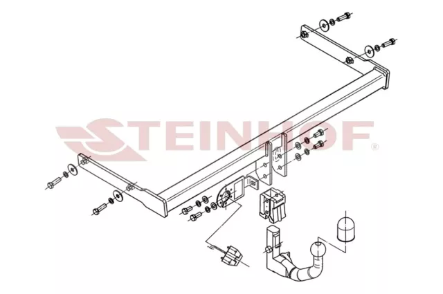 Attelage démontable pour Skoda Yeti 5L 2009-2018 + faisceau spécifique 7-broches 3