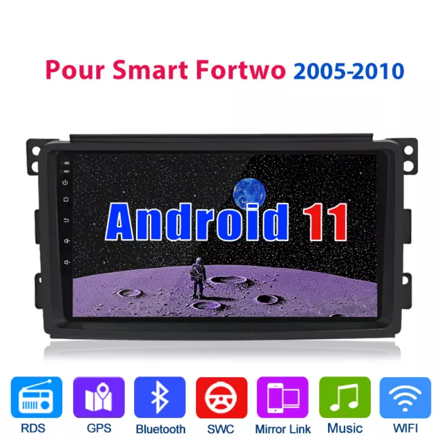 Pour Mercedes Benz SMART Fortwo 2005-2010 Android Autoradio GPS Navi WIFI DAB FM