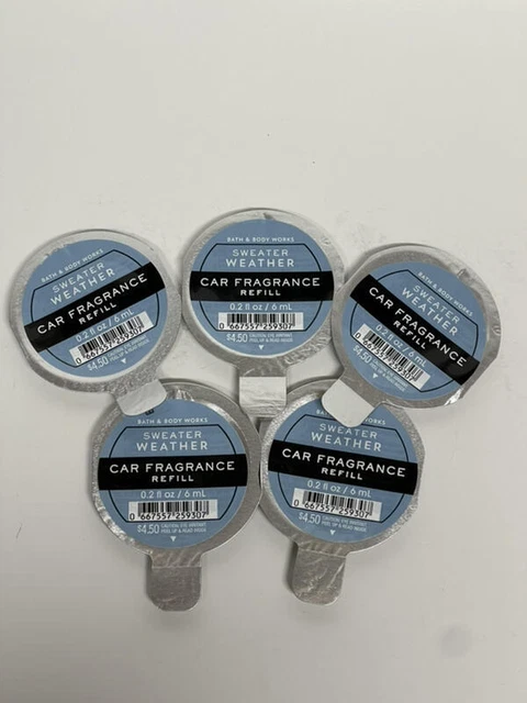 x5 Bath & Body Works Sweater Weather Scentportable Car Scent Refills