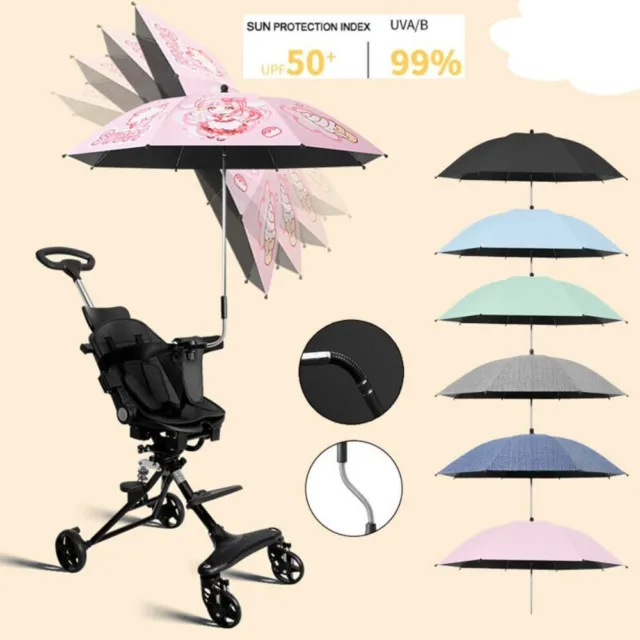 Canopy Cover Pram Umbrella Baby Parasol Sun Shade Canopy Folding Umbrella