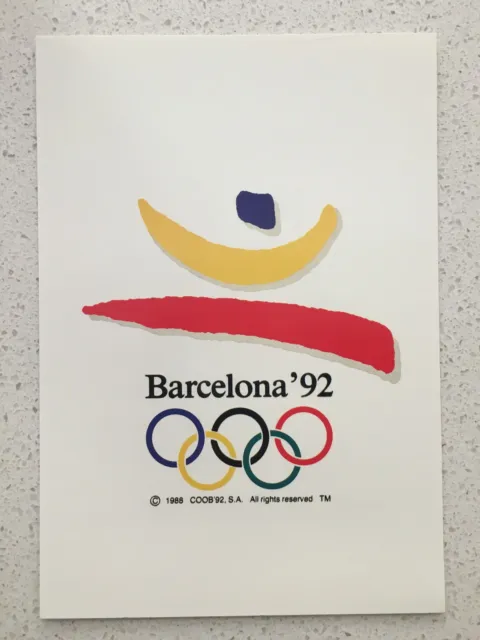Fantastic 1992 Barcelona Olympics Postcard - Others Years Available From Aust.