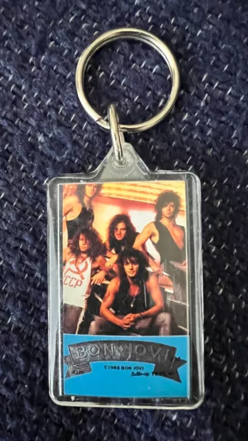 Bon Jovi 1988 Button-Up Keychain K178