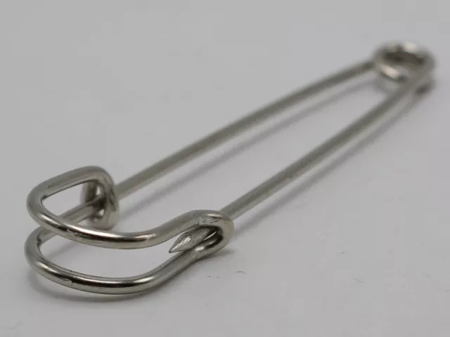 20 Silver Metal Durable Large Safety Brooch Pin 70mm Fastening Sewing Kilt Scarf