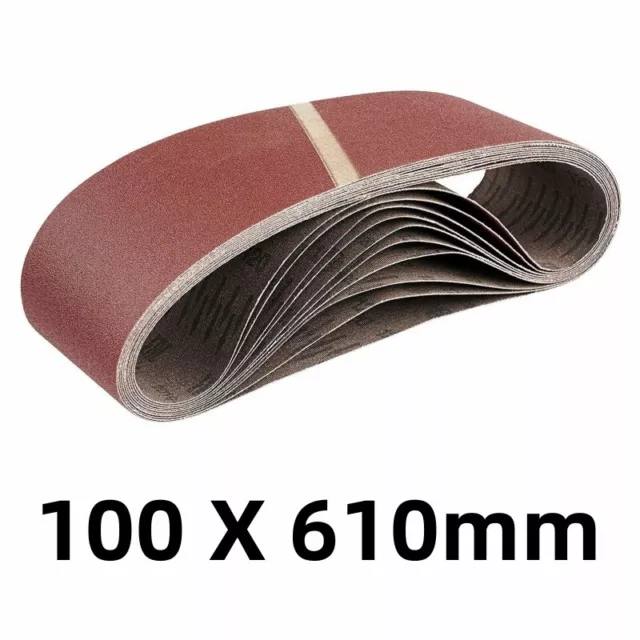 100 X 610mm Sanding Belts 4'' x 24'' P40/60/80/120 MIXED GRIT Fits Makita Bosch