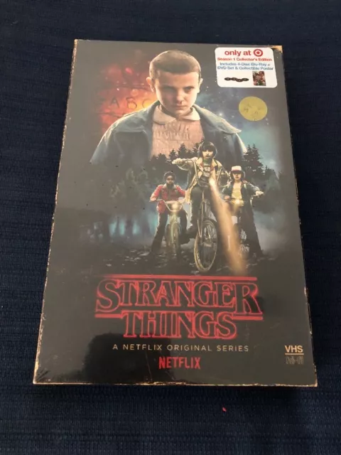 Stranger Things Saison 1 DVD Blu-Ray 4 Disque Cible Édition Limitée + Affiche