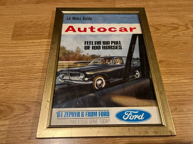 FORD ZEPHYR - Framed Classic Motor Car Advert – AUTOCAR 1964 Memorabilia