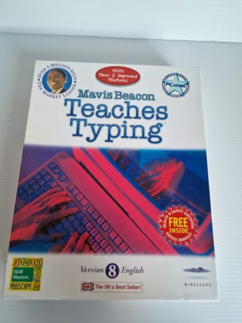 Mavis Beacon Teaches Typing Version 8 PC CD-ROM With Big Box