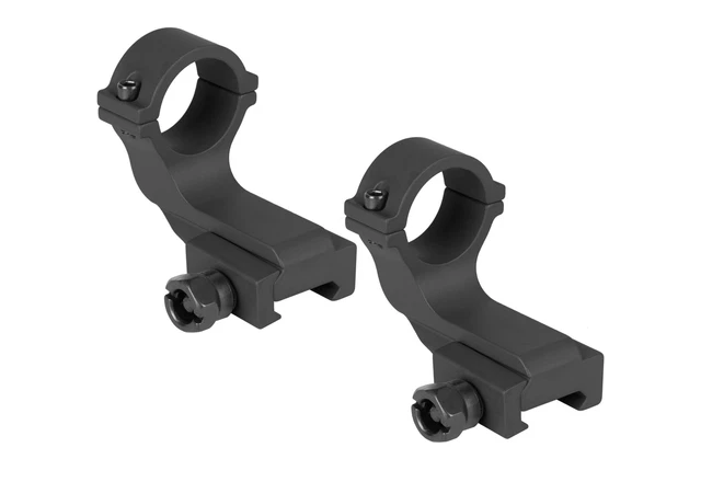Monstrum Offset Cantilever Picatinny Scope Rings | 1 inch Diameter | Black