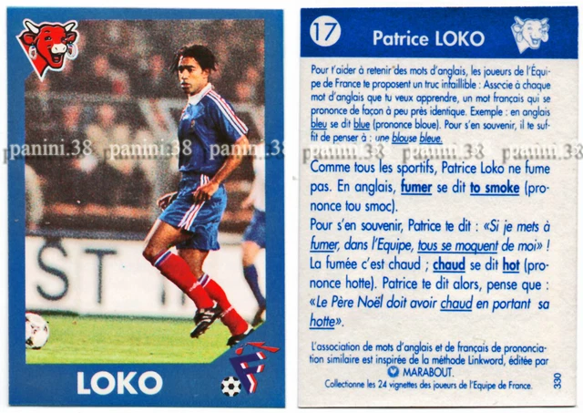Laurent Blanc Équipe De France Carte Football La Vache Qui Rit 1992