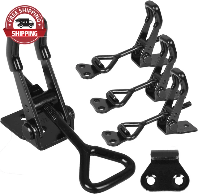 8PCS Adjustable Toggle Clamp 360 Lbs Holding Capacity Toggle Latch Hasp Clamp GH
