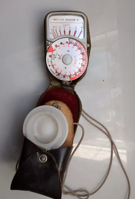 Posemètre avec étui en Cuir  Sangamo Weston Master V  analogique photographie
