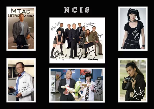 NCIS Cast Multi Signed A4 Autograph PHOTO Montage Pre Print Signature Print