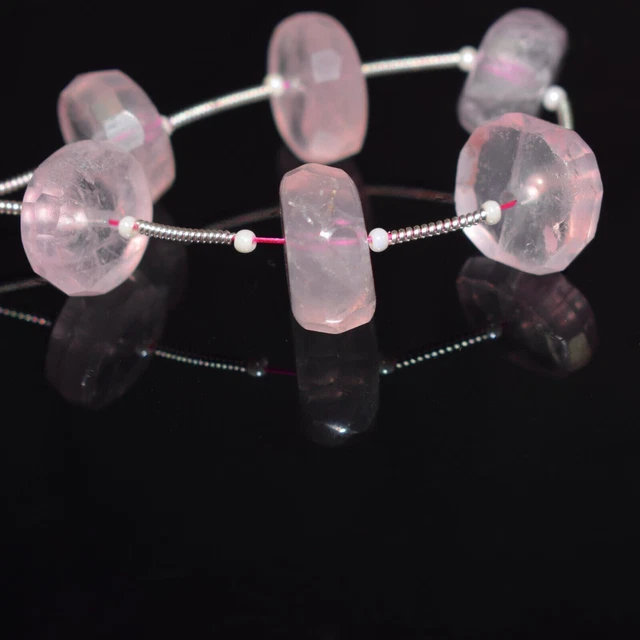 Perles en vrac de pierres précieuses à facettes en forme de roue de quartz...