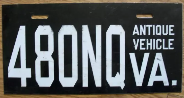 SINGLE LICENSE PLATE from VIRGINIA - 480NQ - ANTIQUE VEHICLE