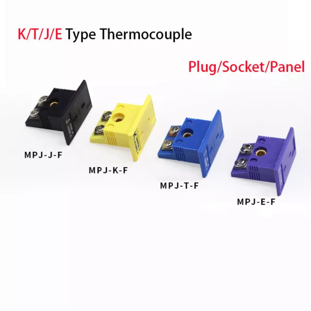 Type K/T/J/E Miniature Thermocouple Connectors Set Plug / Socket / Panel