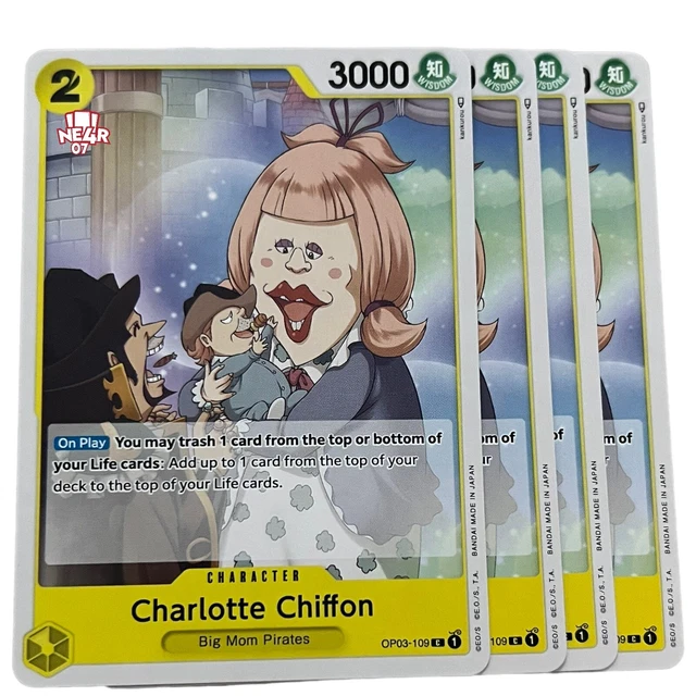ONE PIECE CARD Pillars Of Strength Eng Op03109 Charlotte Chiffon C Set X 4 1.12 PicClick