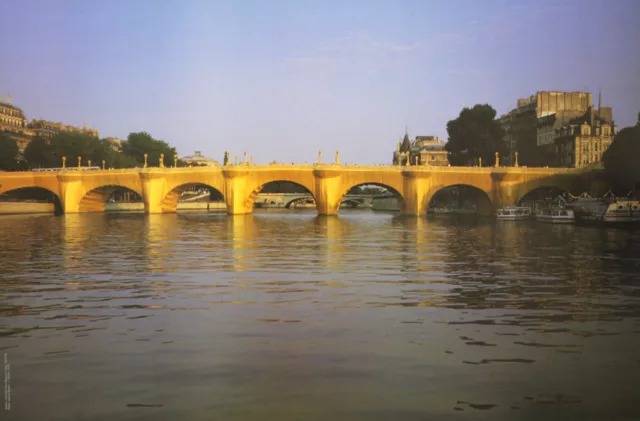 CHRISTO ET JEANNE-CLAUDE REPRODUCTION PHOTOGRAPHIE PONT NEUF 61x93 CM