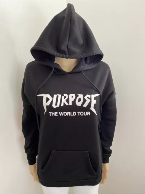 Justin Bieber Black Purpose World Tour Fleece Hoodie XS-S