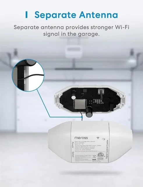 Meross Smart Wi-Fi Garage Door Opener Remote, APP Control