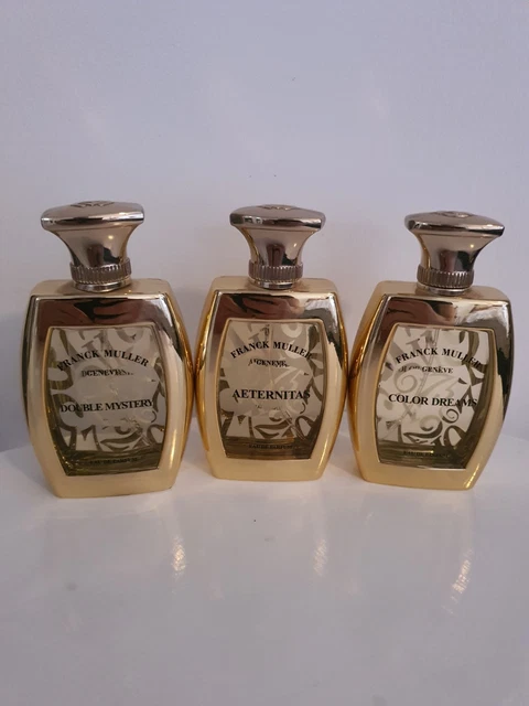 EMPTY BOTTLE OF Franck Muller Perfume: AETERNITAS,COLOR DREAMS
