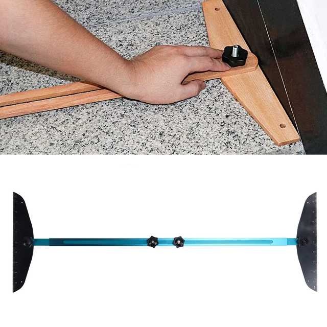 (Blu) Regolatore di misura scale alluminio metallo scala modello battistrada strumento 0° Regno Unito