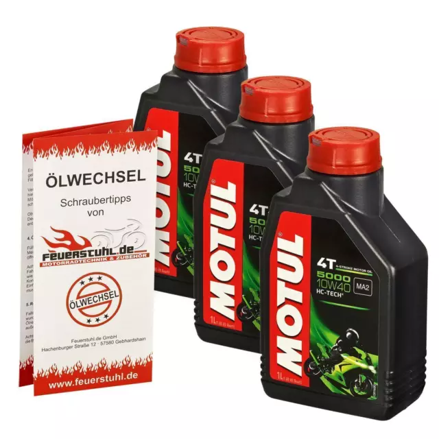 Honda CBR 600 RR, Bj. 03-15 (PC37 PC40); Öl Motul 10w40 - 3 Liter Motoröl