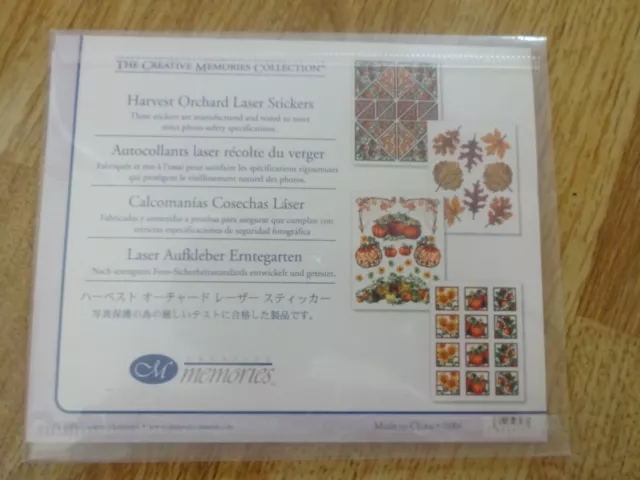 Creative Memories Harvest Orchard Laser Stickers Brand New & Sealed