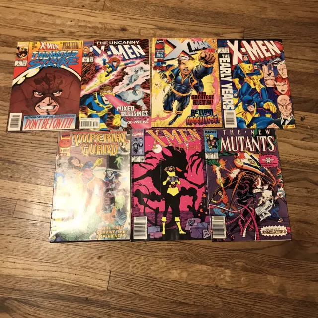 x-men comic lot Of 7 Marvel Early Years Classics New Mutants Xman Uncanny