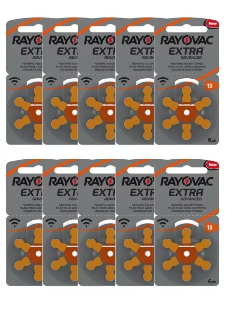 Rayovac Extra Advanced Typ 13 PR48 Hörgerätebatterien 6 12 24 30 60 x Stück NEU