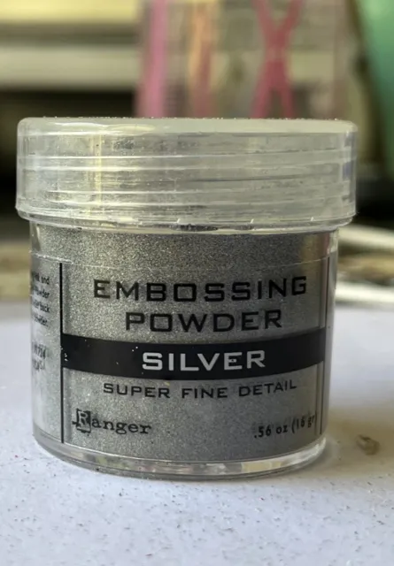 RANGER SILVER SUPER FINE EMBOSSING POWDER + Free Gift🙂Used Once!