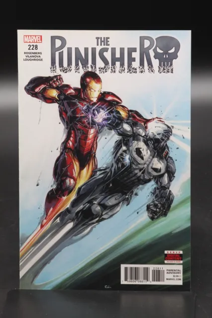 Punisher (2018) #228 Clayton Crain Cover War Machine VS Iron Man Black Widow NM-