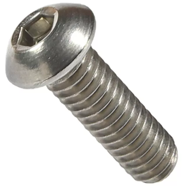 10-32 Button Head Socket Cap Screws Allen Hex Drive Stainless Steel 18-8