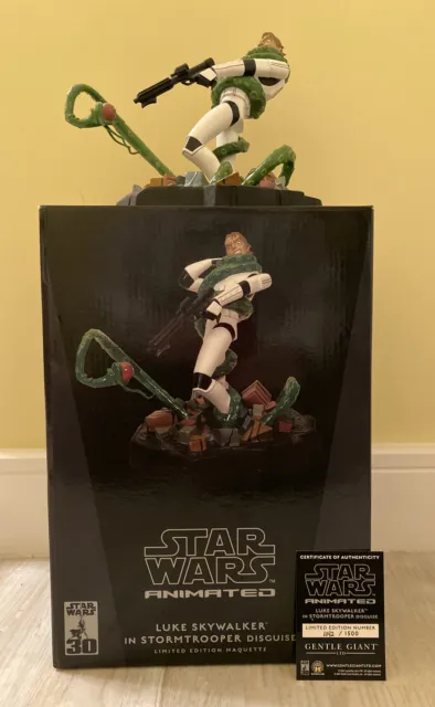 Star Wars Animated Luke Skywalker Stormtrooper Gentle Giant Ltd Edition Statue