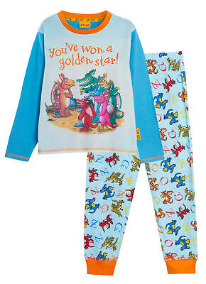 Kids Zog the Dragon Pyjamas Boys Full Length Pjs Girls Nightwear Set Loungewear