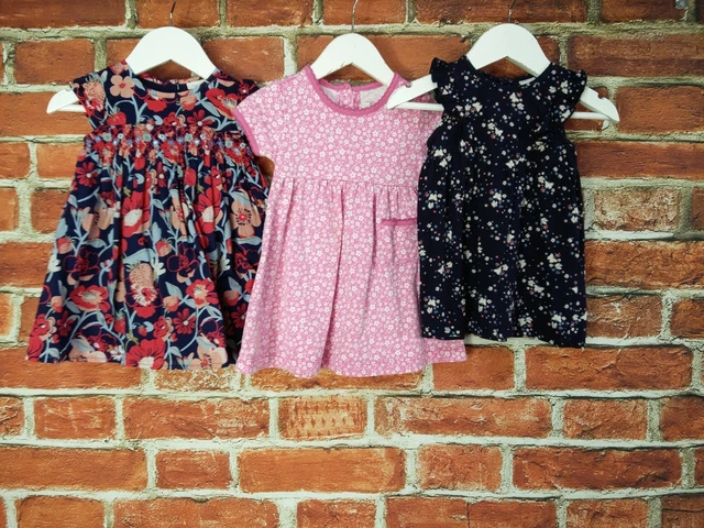 Pacchetto Bambine Età 6-9 Mesi Jojo Mama Next H&M Abiti Estivi Floreali 74Cm