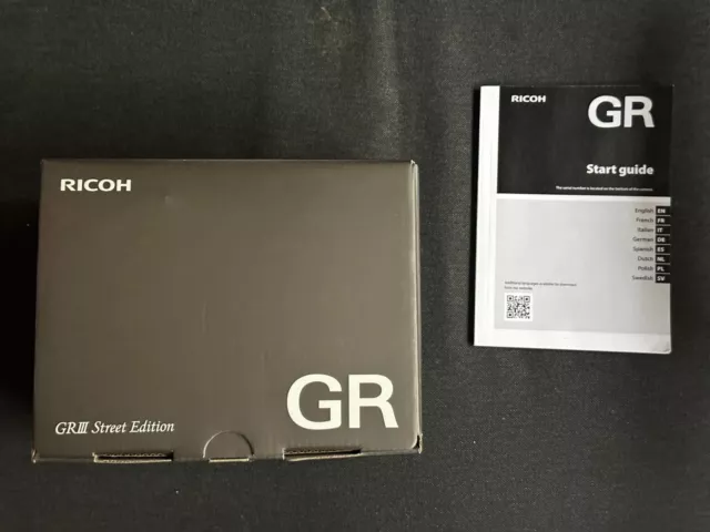 ONLY BOX Ricoh GR IIIX Street Edition Digital Camera Box and manual I.
