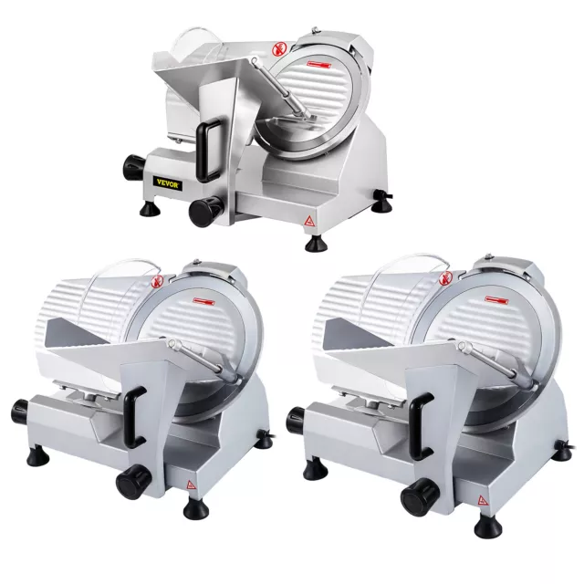 VEVOR Commercial Electric Meat Slicer Deli Food Cutter 8''/ 10" / 12" Blade