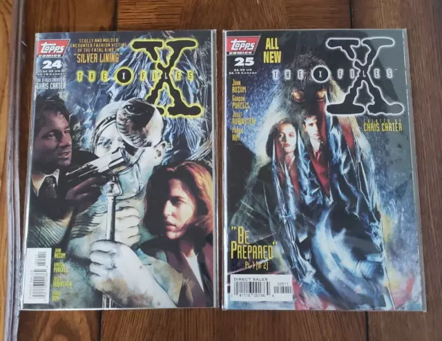 2 Topps The X Files Comic Books #24 And #25