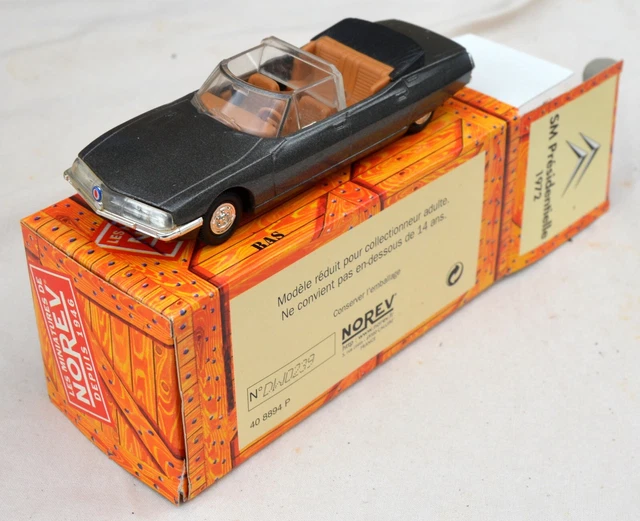 Norev Hachette Citroën SM Présidentielle, 1972, 1/43, avec boîte numérotée