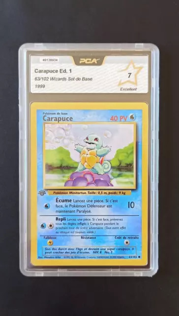 Carte Pokémon Carapuce 63/102 Edition 1 - Set de Base - FR - PCA 7