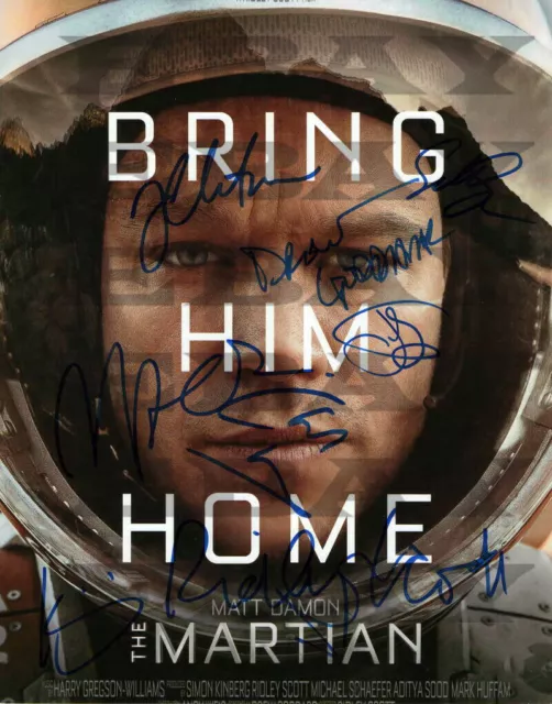 The Martian Cast Matt Damon Autographed  8x10 Photo Signed REPRINT