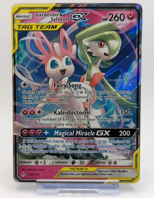 130/214 Gardevoir & Sylveon GX - Pokemon TCG SM ungebrochene Bindungen - Ultra selten