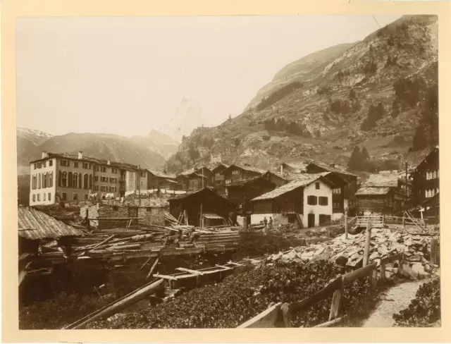 Suisse, Maisons de campagne  Vintage print.  Tirage citrate  17x22  Circa