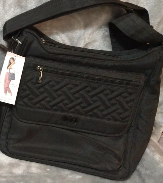 Lug Hopscotch Crossbody Bag RFID Protected - Black