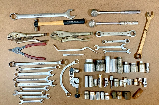 Blackhawk Tools Lot - 56 pcs. - Wrenches, Pliers, Sockets- Automotive Tool VTG
