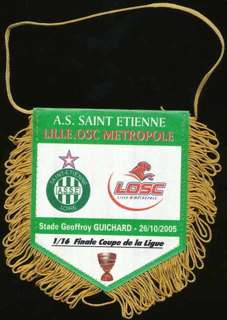 Petit Fanion FC Rouen Vs Lille LOSC 8e Coupe De France 1985 - KODOKAN 10x9 Cm