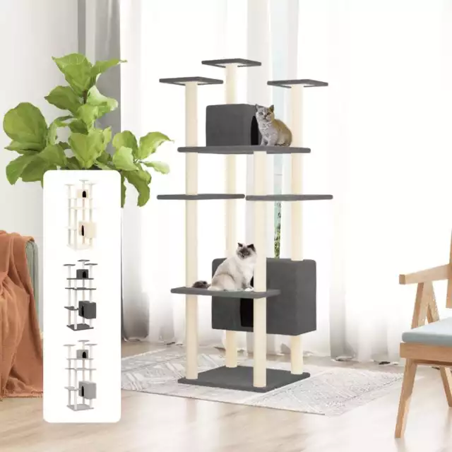 Rascador para Gatos con Postes de Sisal Árbol Juguete para Gatitos vidaXL