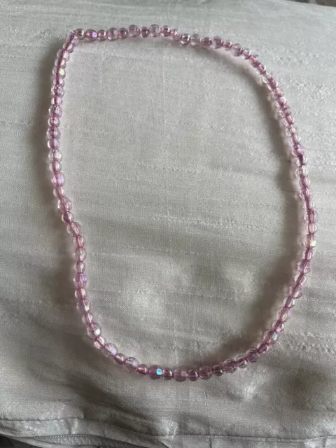 Kette Perlenkette Rosa