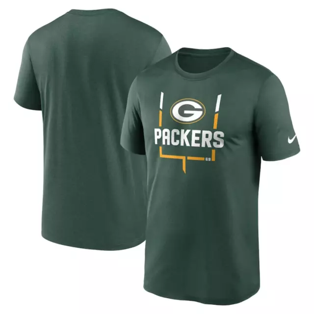 Green Bay Packers T-Shirt (Size M) Men's Nike NFL Legend Goal Post Top  - New