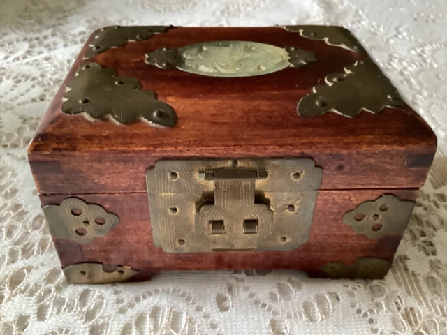 Coffret à Bijoux Asiatique En Bois Vintage - Occasion, Style Boîte à Trésor